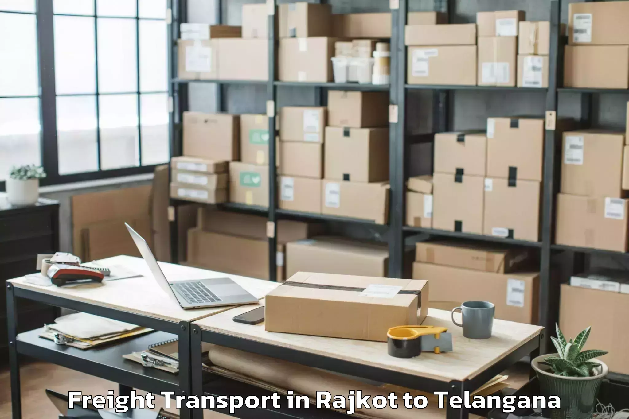 Trusted Rajkot to Musheerabad Freight Transport